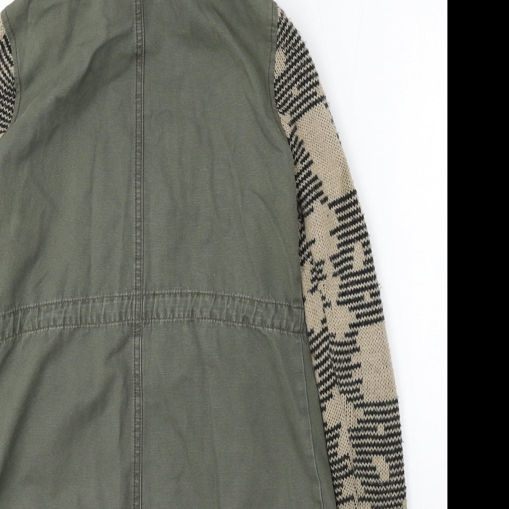 Womens UK Size 6 River Island Green Parka Coat