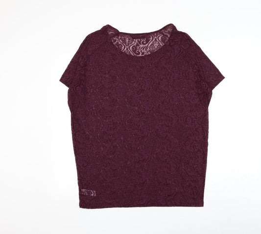 Womens UK Size 14 Dunnes Stores Purple Basic T-Shirt