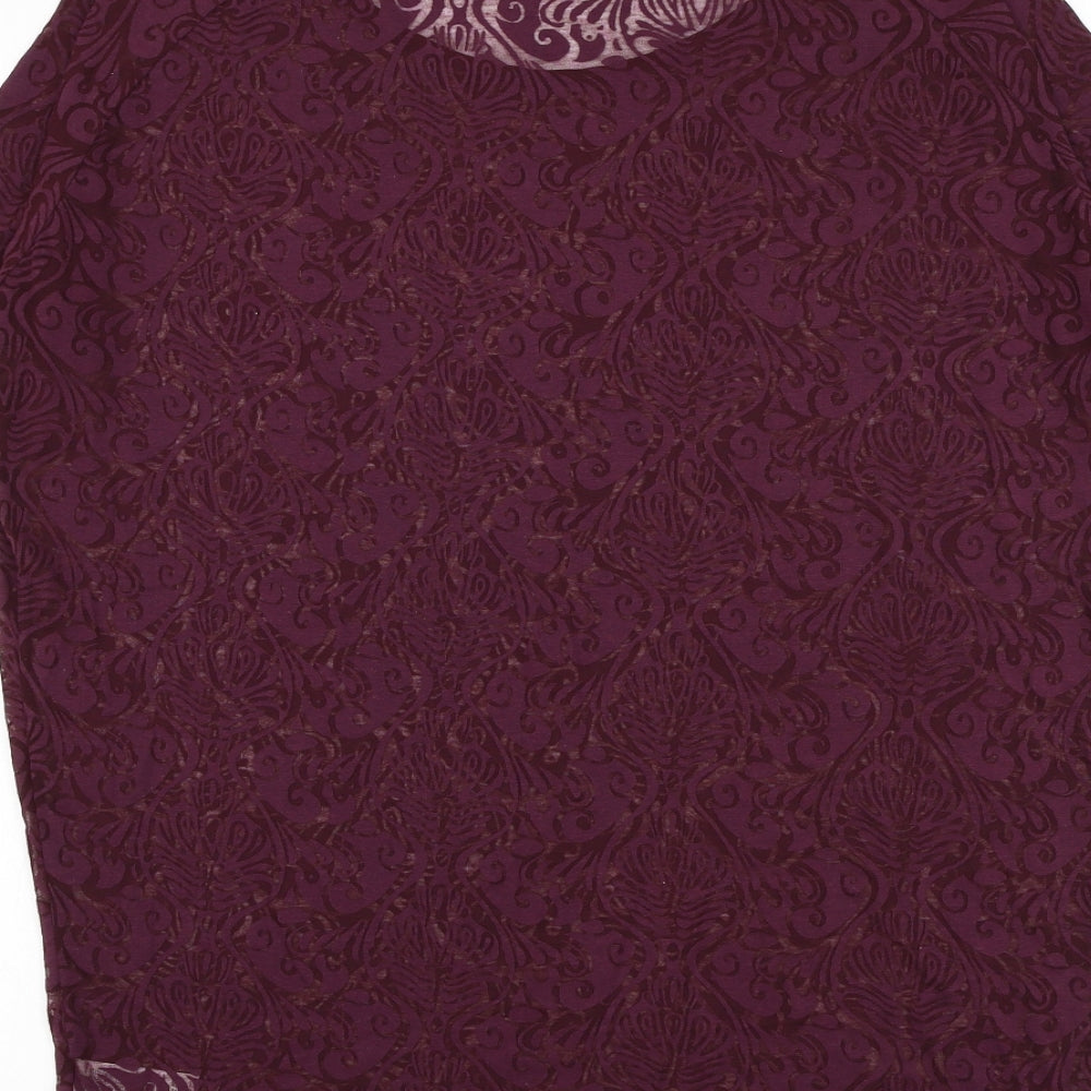 Womens UK Size 14 Dunnes Stores Purple Basic T-Shirt