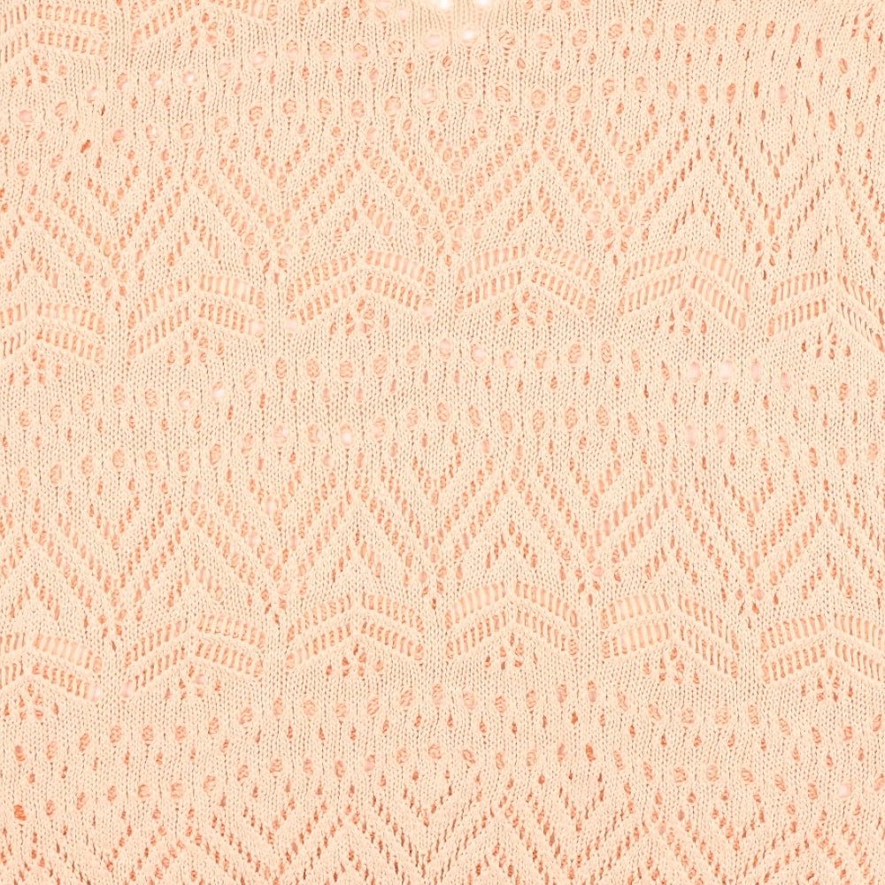 F&F Womens Pink Round Neck Polyester Vest Jumper Size 14