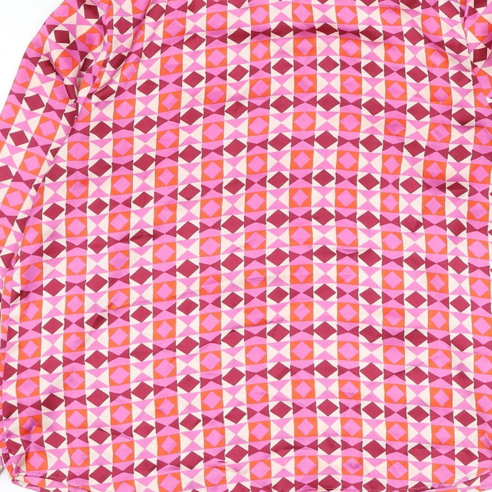 Womens UK Size 10 Gallery Pink Basic Button-Up