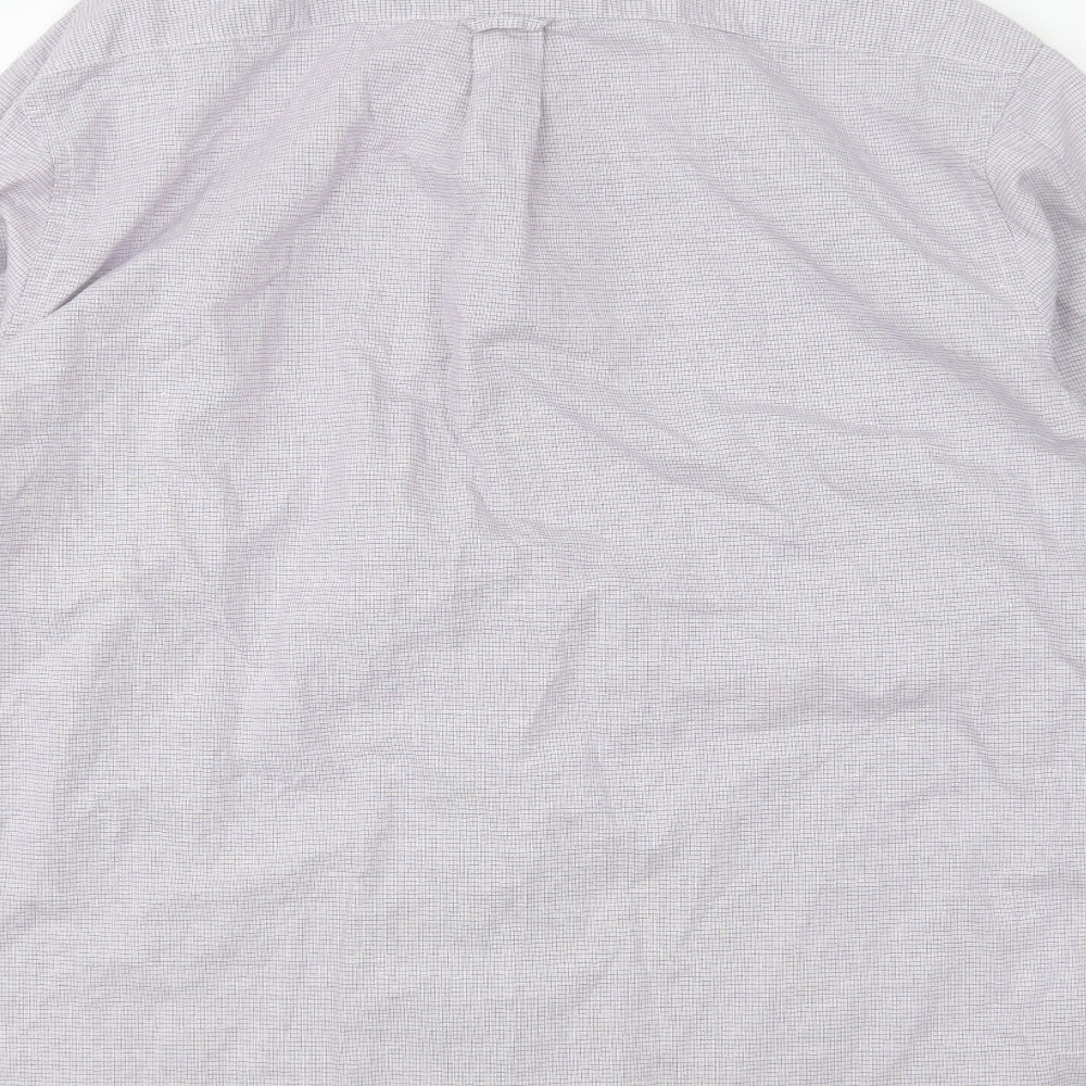 Mens UK Size M Industrie Purple Button-Up Long Sleeve Casual Shirt