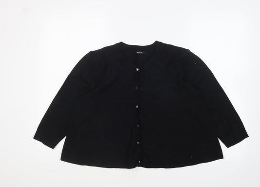 Womens UK Size 14 Roman Black Cardigan Jumper