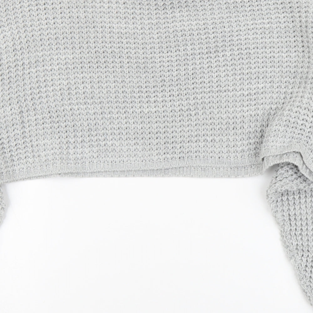 Womens UK Size S PRETTYLITTLETHING Grey Pullover Jumper