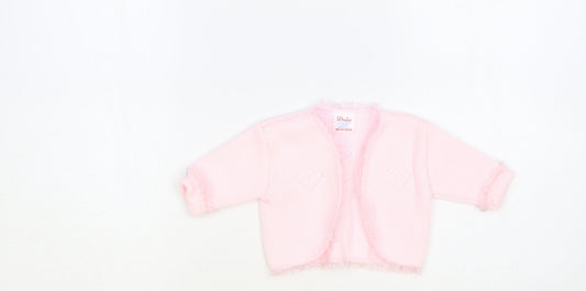 Dinkie Baby Pink Acrylic Cardigan Jumper Size 0-3 Months Pullover