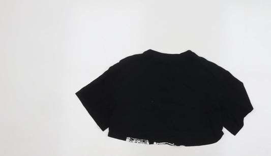 SheIn Womens Black Cotton Basic T-Shirt Size XS Round Neck - California Motorbike