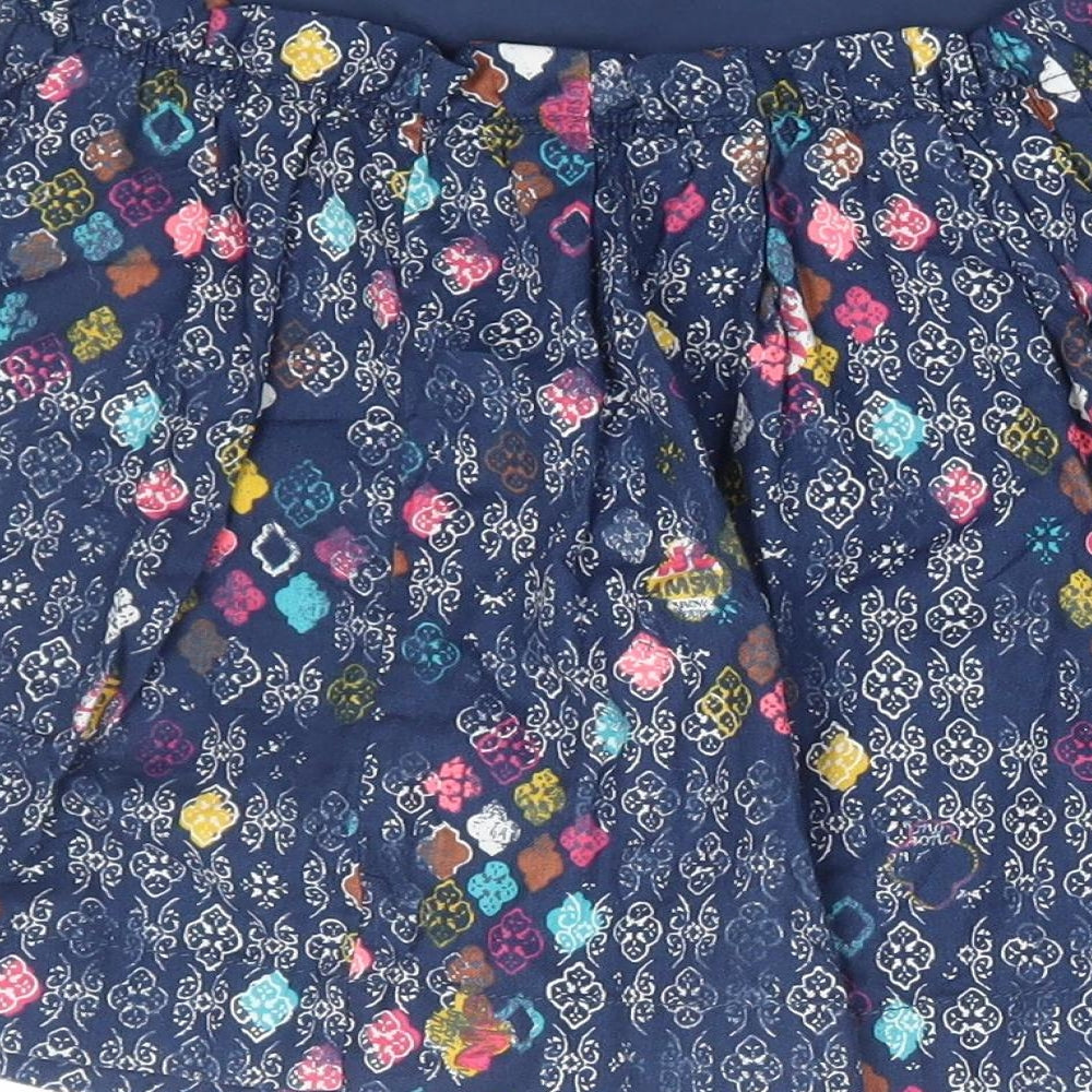 Nono Girls Multicoloured Geometric Cotton Skater Skirt Size 12 Years Regular Pull On