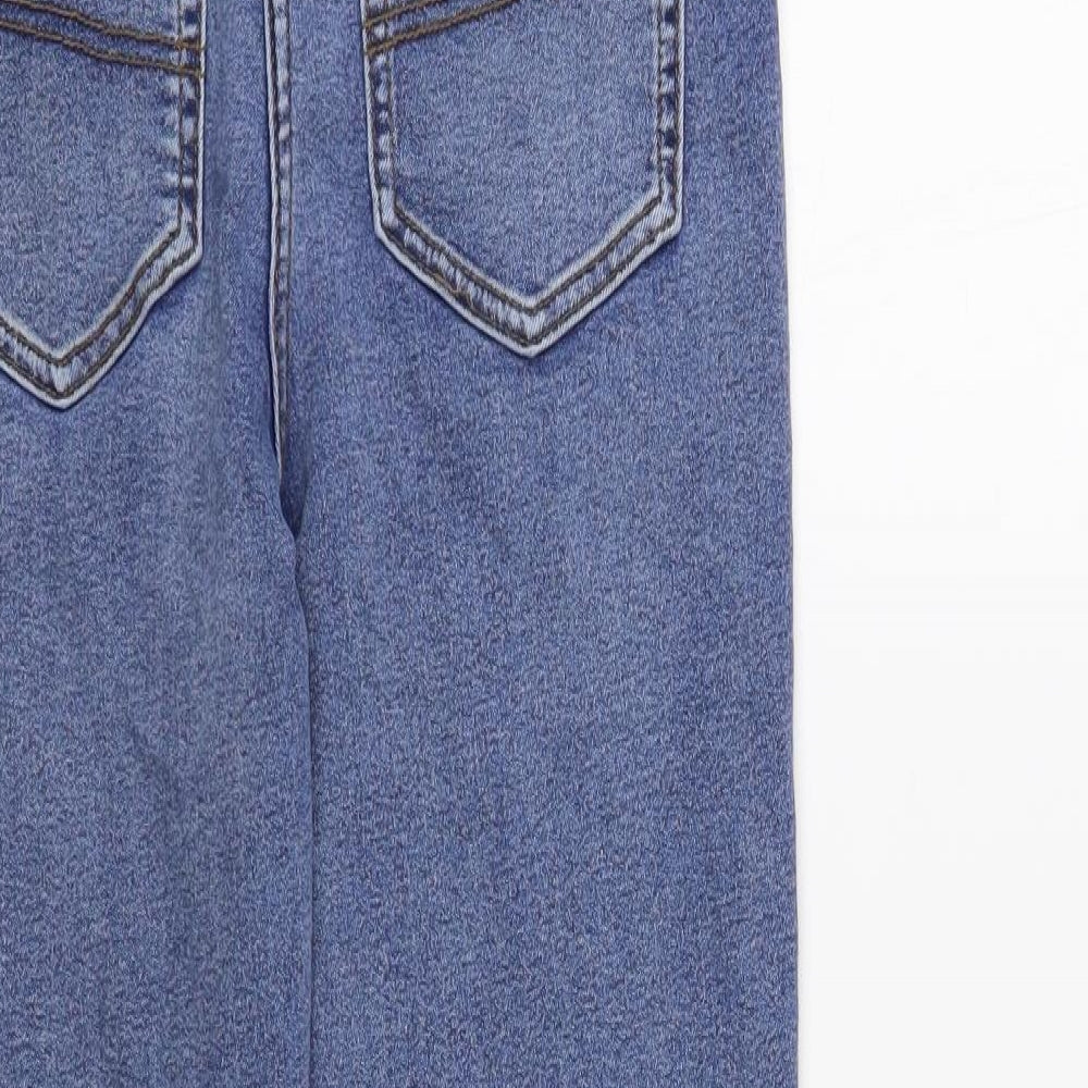 COLLUSION Womens Blue Cotton Skinny Jeans Size 28 in L30 in Regular Button