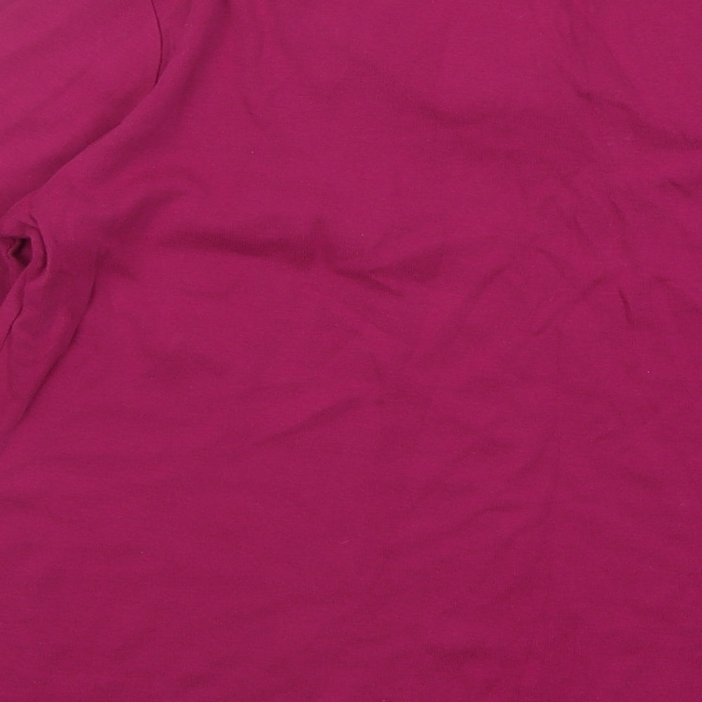 Marks and Spencer Womens Pink Round Neck Polyester Pullover Jumper Size 12