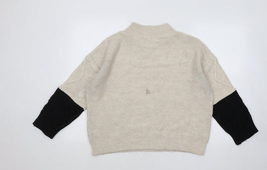 Womens UK Size S NEXT Beige Pullover Jumper