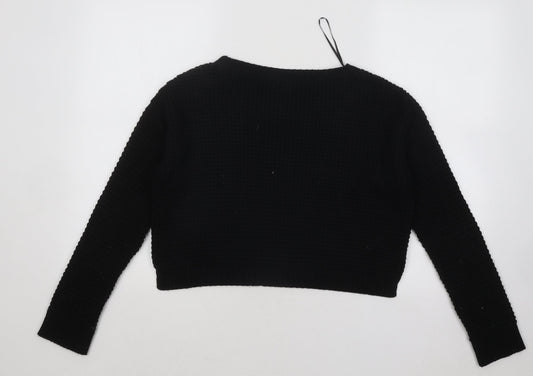 Womens UK Size 8 Topshop Black Pullover Jumper