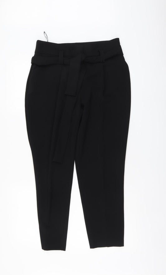 Womens UK Size 12 Dorothy Perkins Regular Fit Chino Black Trousers