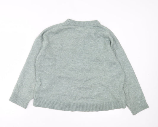 Womens UK Size S H&M Green Pullover Jumper