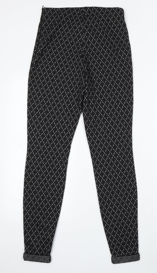 Womens UK Size 10 Papaya Regular Fit Black Trousers