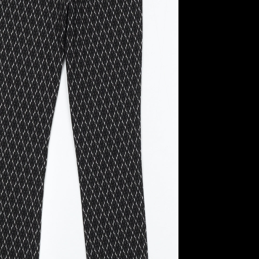 Womens UK Size 10 Papaya Regular Fit Black Trousers