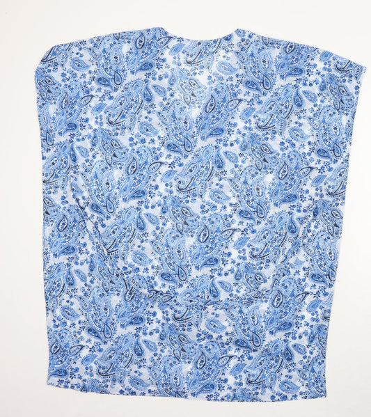 Womens UK Size M H&M Blue Basic Blouse