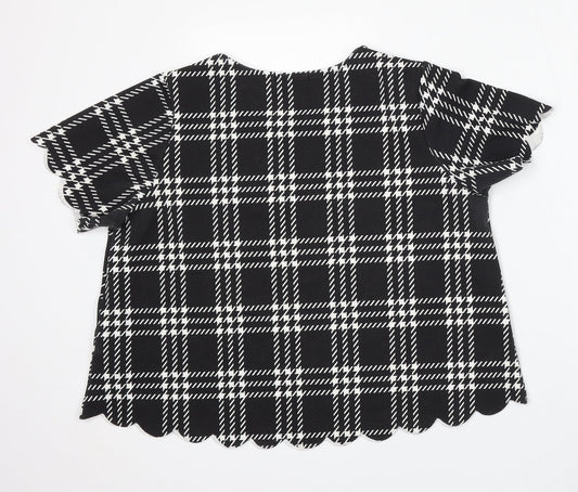Womens UK Size 12 Cameo Rose Black Pullover Jumper