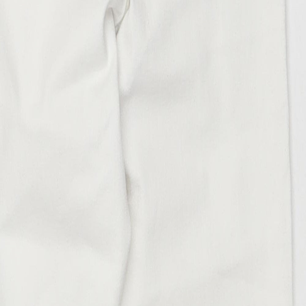 Topshop Womens White Cotton Skinny Jeans Size 6 L24 in Regular Zip