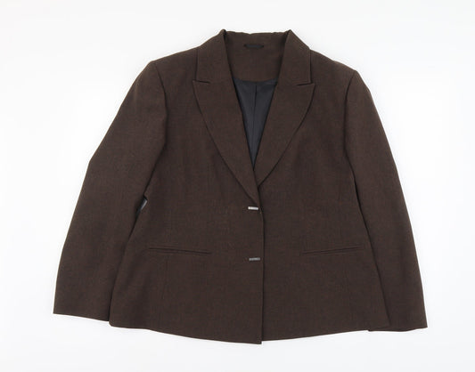 Womens UK Size 12 Berkertex Petites Brown Suit Jacket