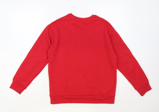 Womens UK Size S Dunnes Stores Red Pullover Sweatshirt