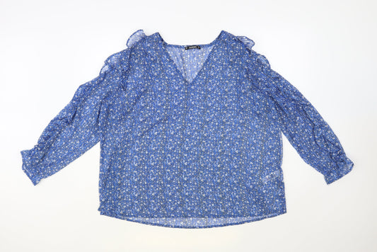 Womens UK Size XL Dunnes Stores Blue Basic Blouse