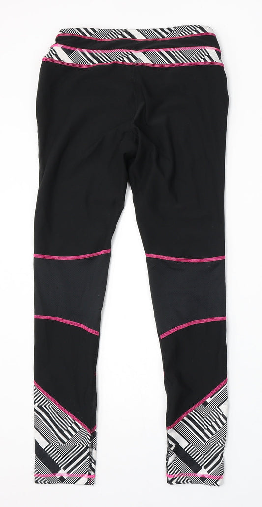 RBX Womens Black Geometric Polyester Jogger Leggings Size S L28 in Regular