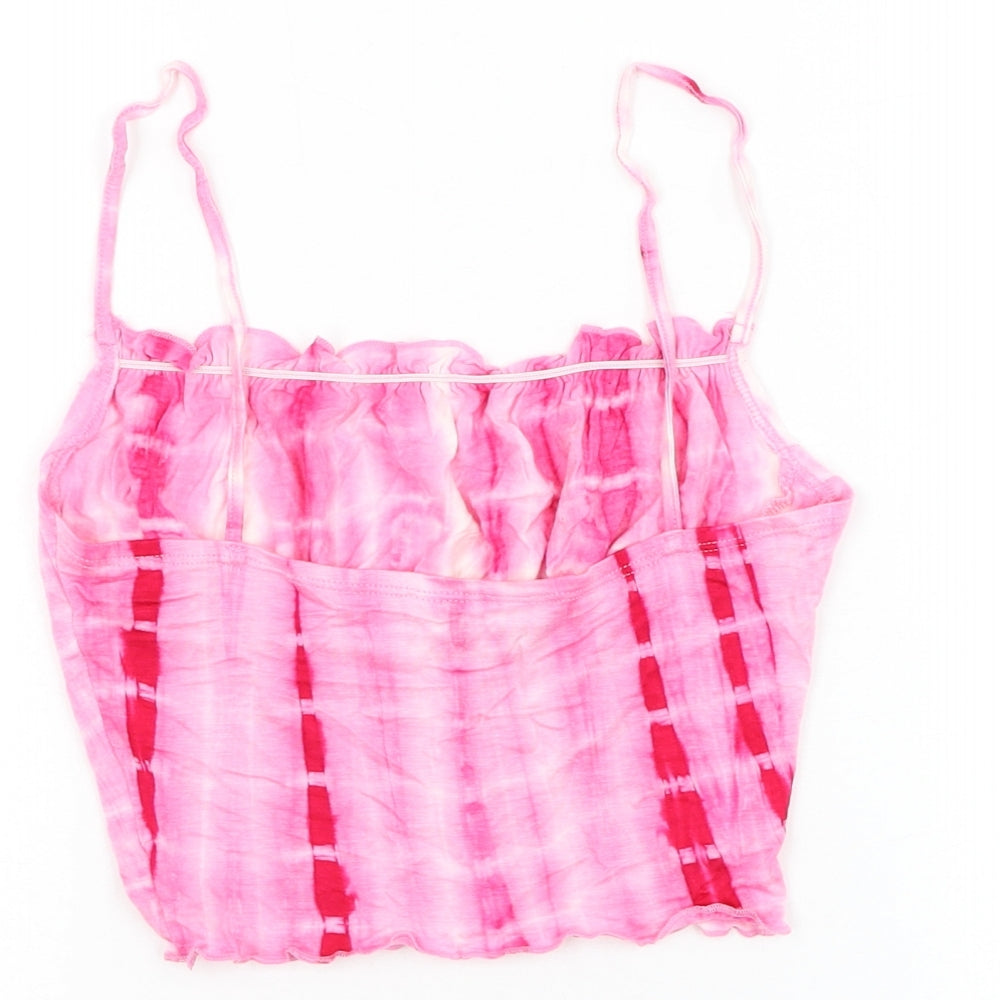 Womens UK Size XS SheIn Pink Cropped Tank