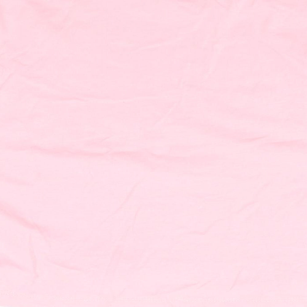 Womens UK Size XS Dunnes Stores Pink Cropped T-Shirt