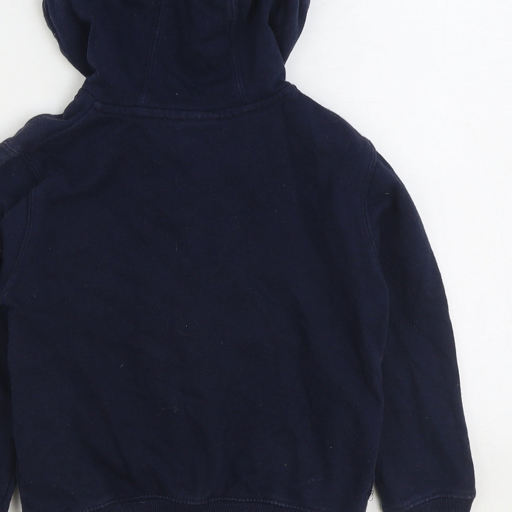 Losan Boys Blue Cotton Full Zip Hoodie Size 4 Years Zip - Denim Brand