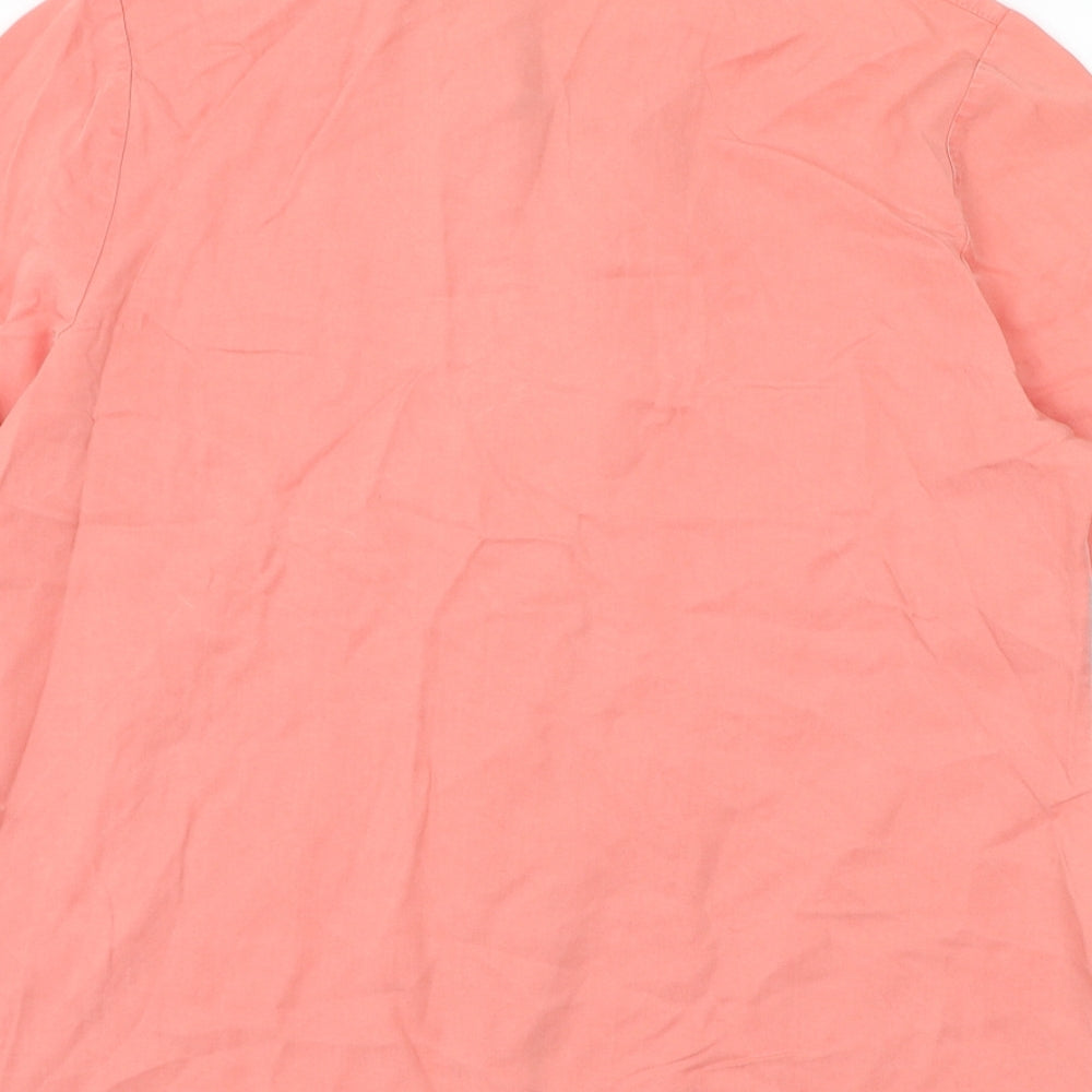 Womens UK Size 14 Marks and Spencer Pink Basic Button-Up