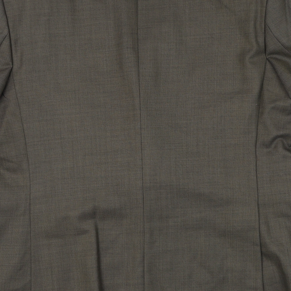Mens UK Size 44 Pinstripe Regular Green Suit Jacket