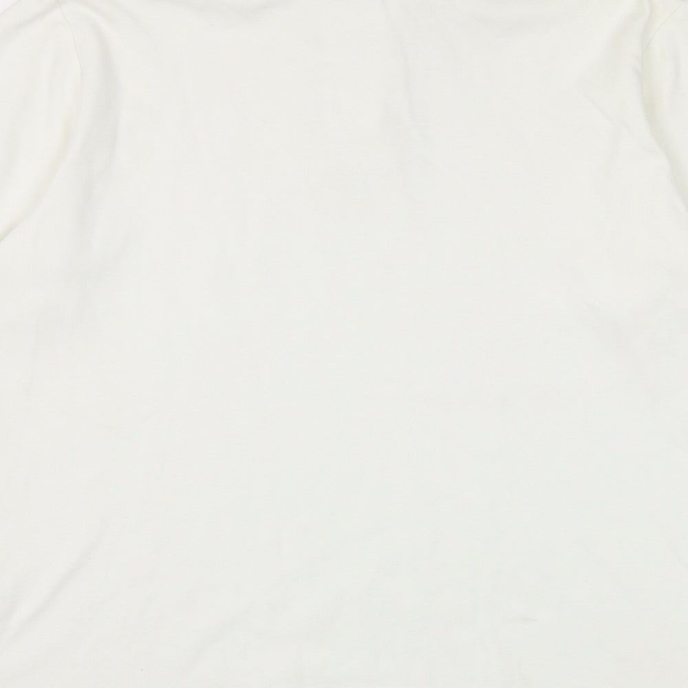 Damart Womens White Cotton Basic Polo Size 12 Collared