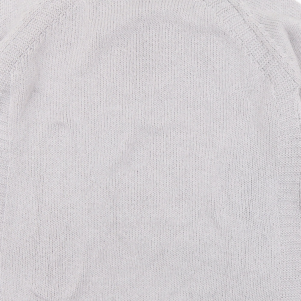 F&F Womens Grey Round Neck Acrylic Pullover Jumper Size 12