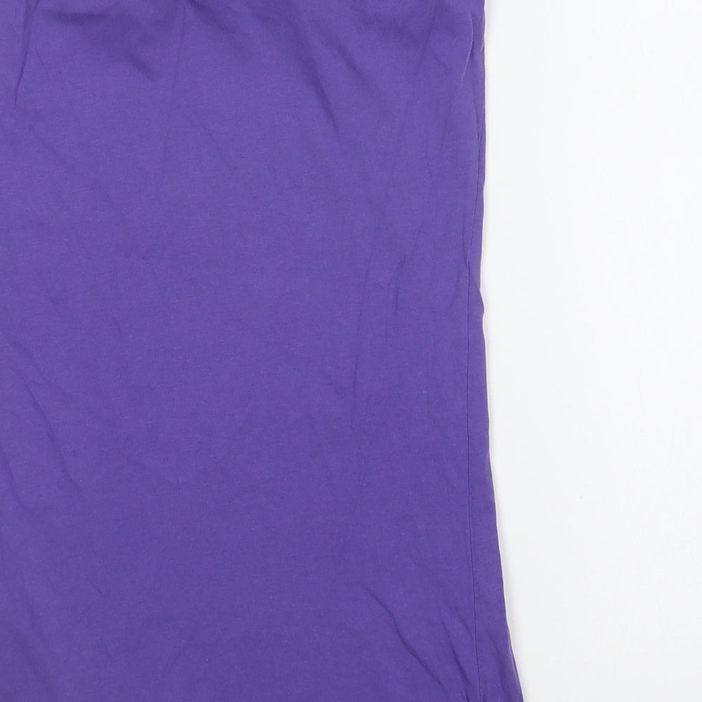 Womens UK Size 10 New Look Purple Basic T-Shirt