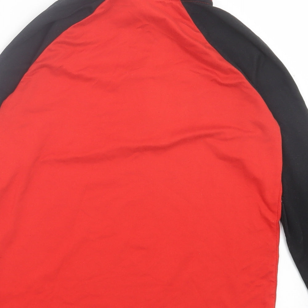 Dunnes Boys Red Polyester Basic Casual Size 8-9 Years High Neck Zip
