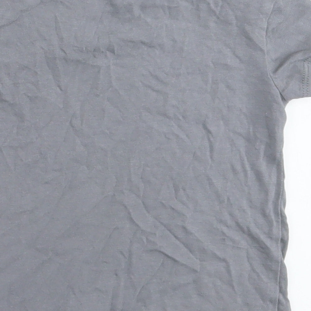 George Girls Grey Cotton Basic T-Shirt Size 9-12 Months Crew Neck Pullover - Im The Little Boss Around Here