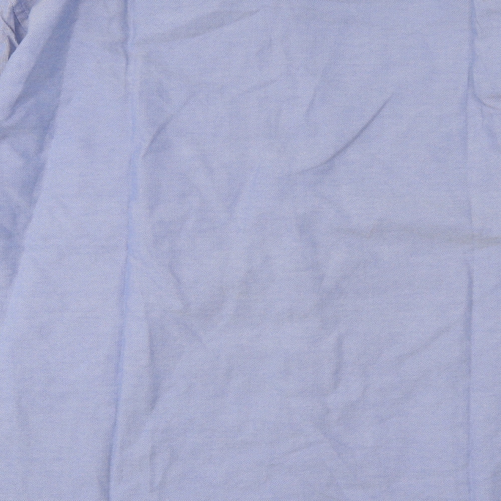 Mens UK Size 16.5 Code Blue Button-Up Long Sleeve Casual Shirt