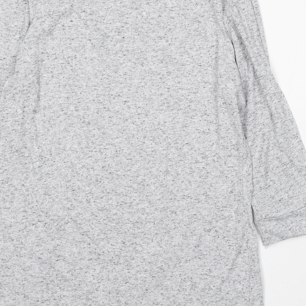 F&F Womens Grey Round Neck Polyester Pullover Jumper Size 12