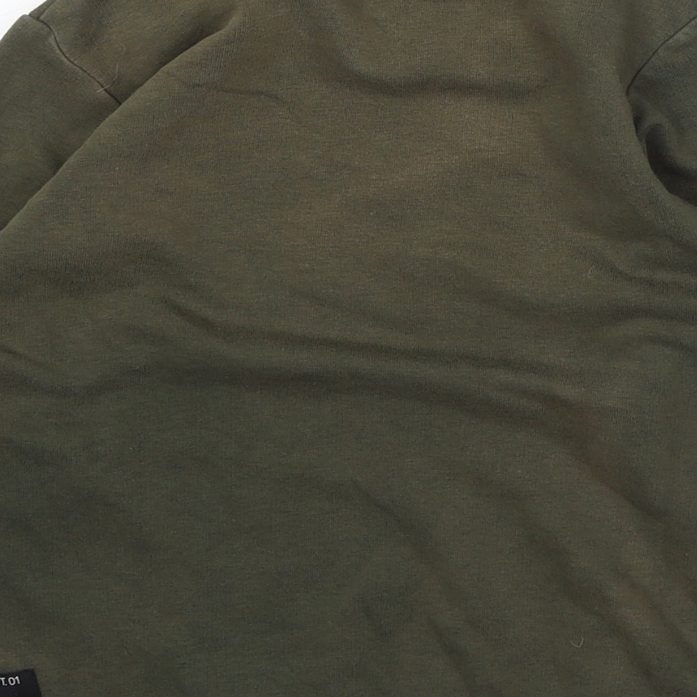 George Boys Green Cotton Pullover Sweatshirt Size 6-7 Years - The Future Is Now