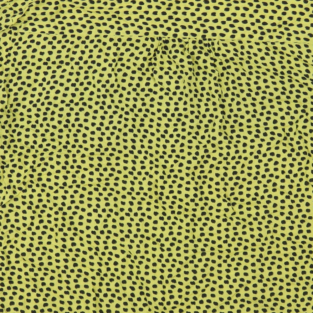 Womens UK Size XL NEXT Yellow Basic Button-Up