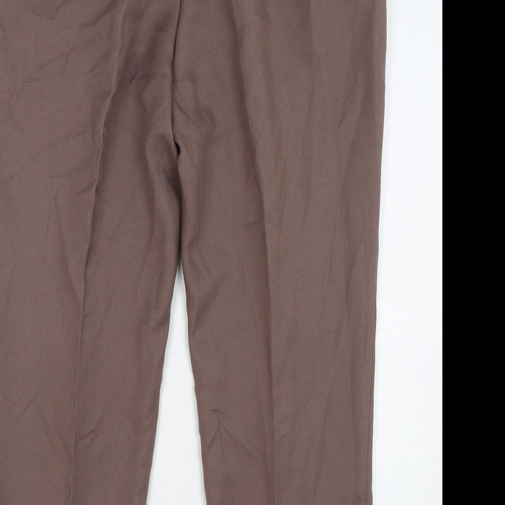Womens UK Size 18 Damart Regular Fit Brown Trousers