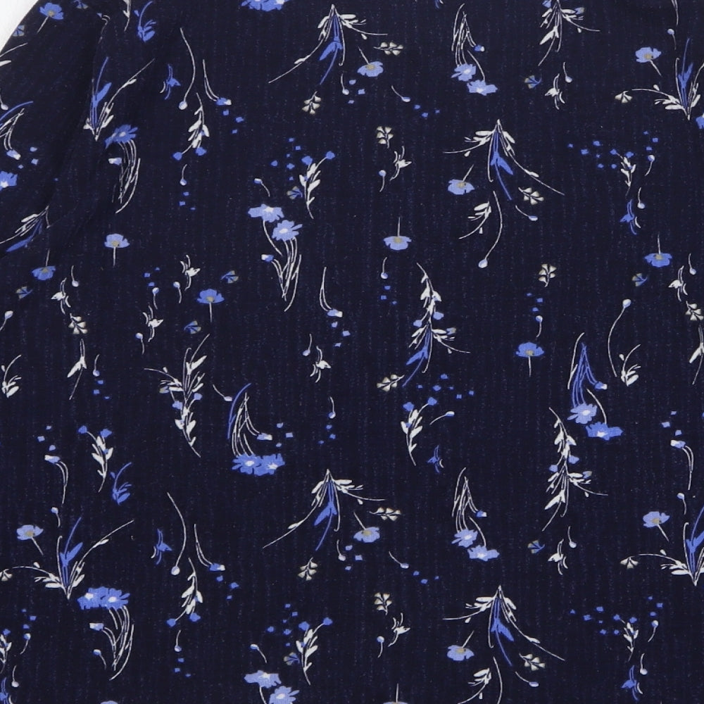 Womens UK Size 8 Marks and Spencer Blue Basic T-Shirt