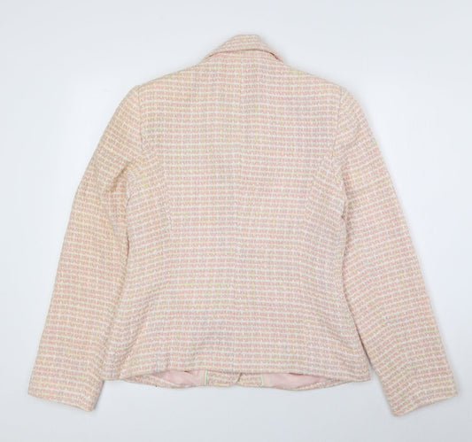 NEXT Womens Multicoloured Check 100% Acrylic Jacket Blazer Size 10
