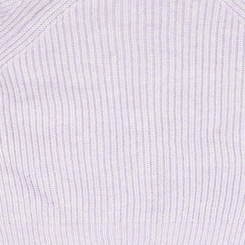 George Womens Purple Crew Neck Acrylic Pullover Jumper Size S