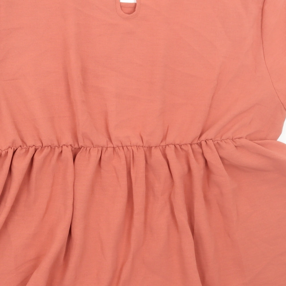 Womens UK Size L SheIn Orange Basic Blouse
