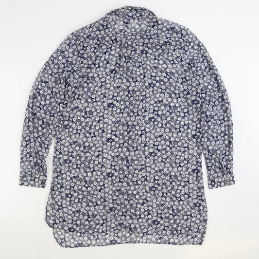 Womens UK Size 14 Atmosphere Blue Basic Button-Up