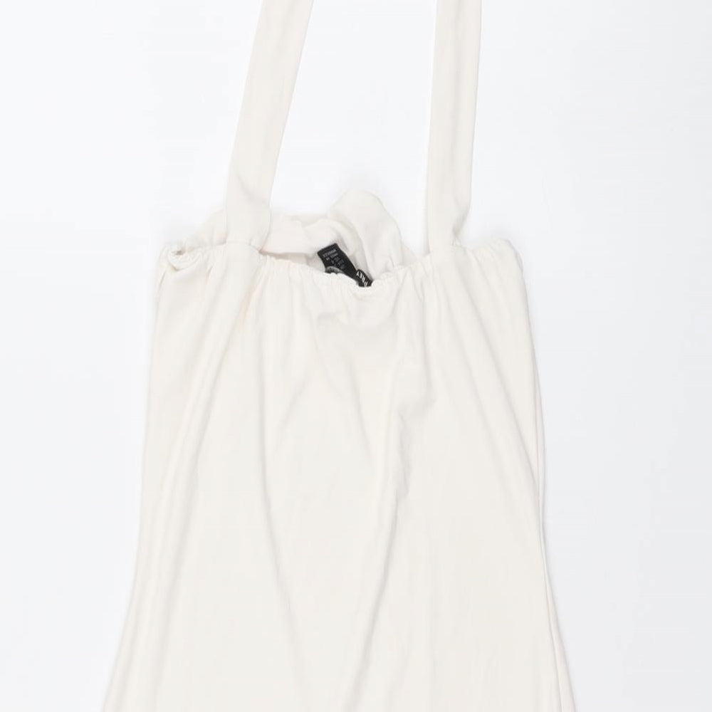 Womens UK Size 8 PRETTYLITTLETHING White Basic Blouse
