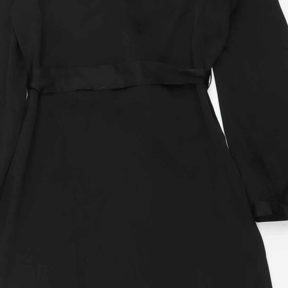 Peacocks Womens Black Polyester A-Line Size 8 Off the Shoulder Pullover