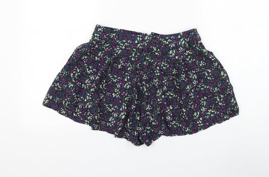 Warehouse Womens Multicoloured Floral Viscose Hot Pants Shorts Size 8 L3 in Regular Zip