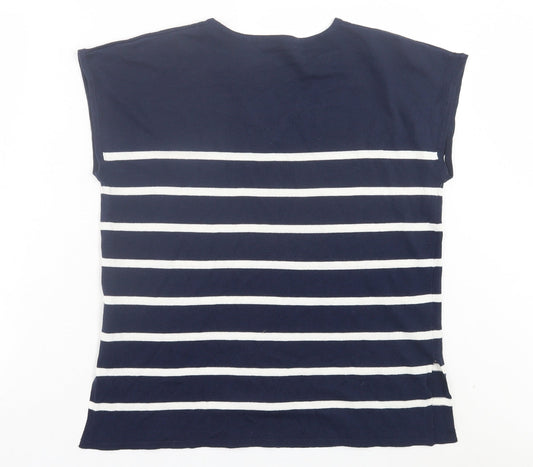 Womens UK Size XS Dunnes Stores Blue Basic T-Shirt